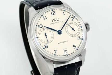PORTUGUESE REAL PR IW500705 AZF 1:1 BEST EDITION ON BLACK LEATHER STRAP A52010