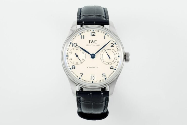 PORTUGUESE REAL PR IW500705 AZF 1:1 BEST EDITION ON BLACK LEATHER STRAP A52010