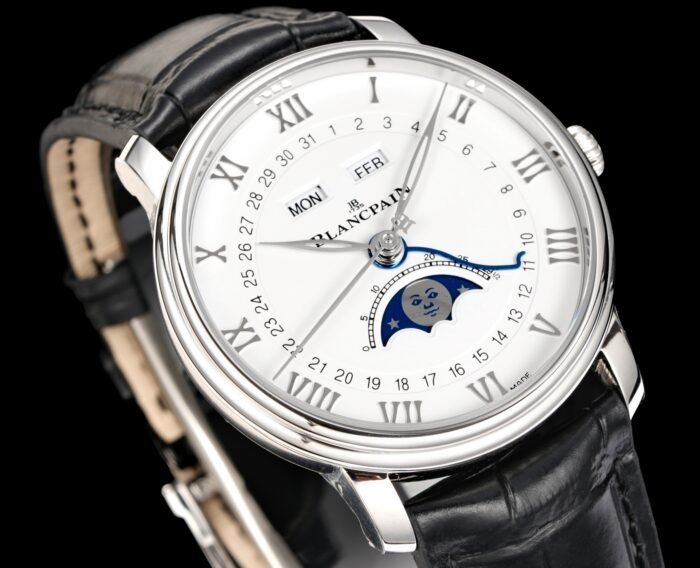 Villeret 6654 SS Complicated Function APSF 1:1 Best Edition White Dial on Leather Strap A6654
