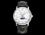 Villeret 6654 SS Complicated Function APSF 1:1 Best Edition White Dial on Leather Strap A6654