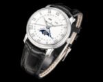 Villeret 6654 SS Complicated Function APSF 1:1 Best Edition White Dial on Leather Strap A6654