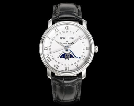 Villeret 6654 SS Complicated Function APSF 1:1 Best Edition White Dial on Leather Strap A6654