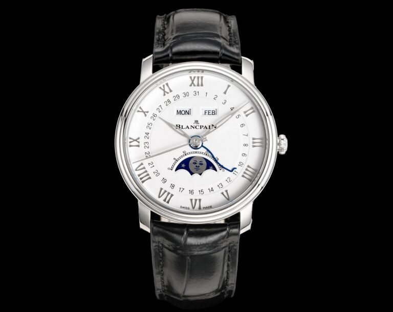 Villeret 6654 SS Complicated Function APSF 1:1 Best Edition White Dial on Leather Strap A6654