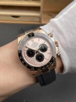 劳力士迪通拿 玫瑰金沙盘橡胶款 官方型号 M126515LN-0001 - Imagen 4